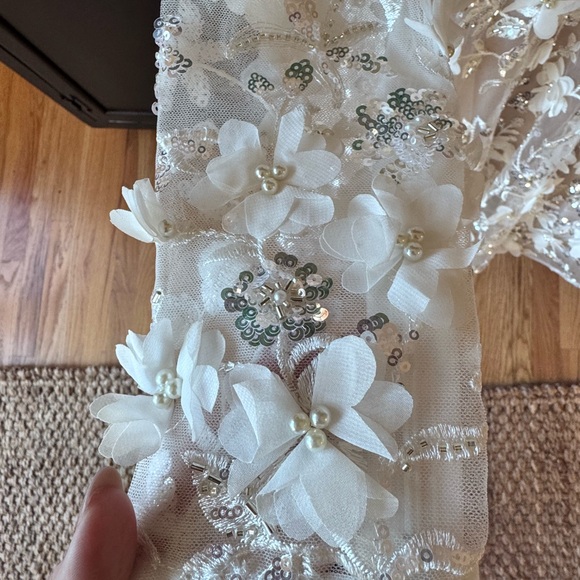 Bronx and Banco Sequin Floral Sheer Dress - Picture 3 of 7